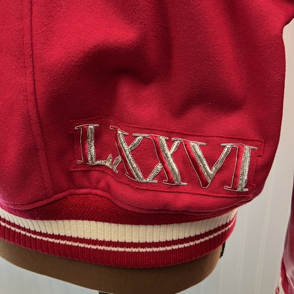 NWOT! Red Mens MCM Varsity Jacket/Vest! Size Medium! - Picture 7 of 11
